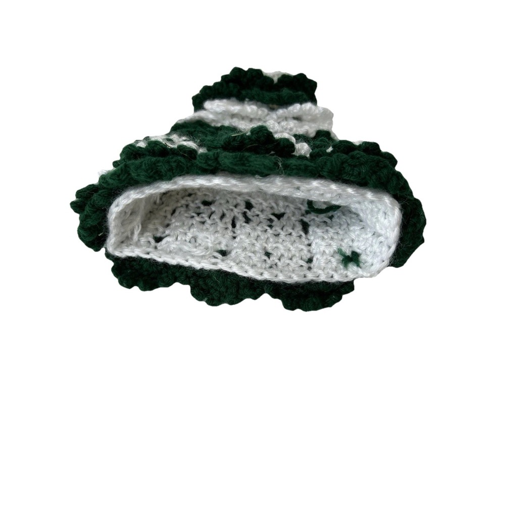 Handmade Vintage 11" Crochet Christmas Tree Decor Cottage Country Kitschy Retro - Picture 6 of 9